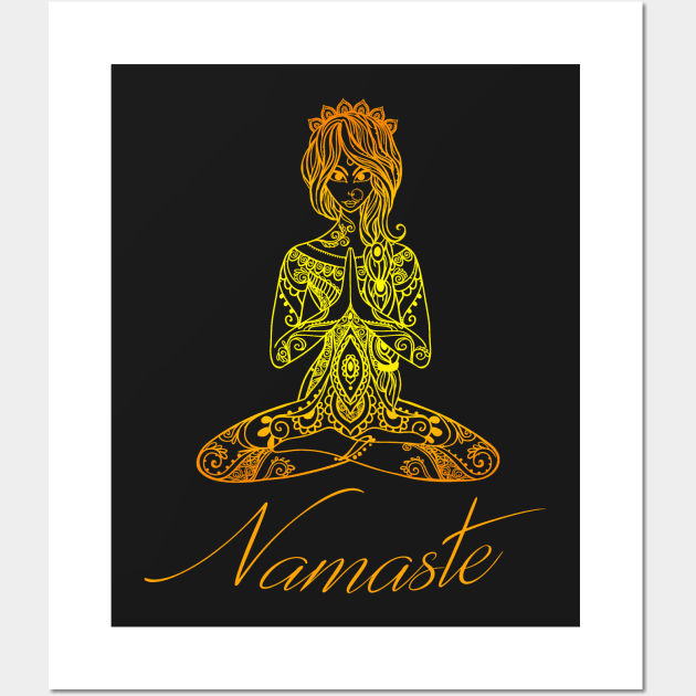 Yoga Namaste Wall Art by letnothingstopyou